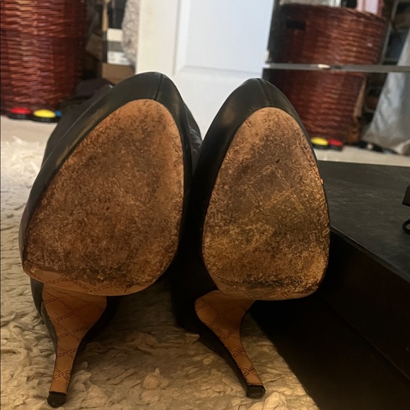 L.A.M.B. Black Knee High Leather Boots - Picture 8 of 10